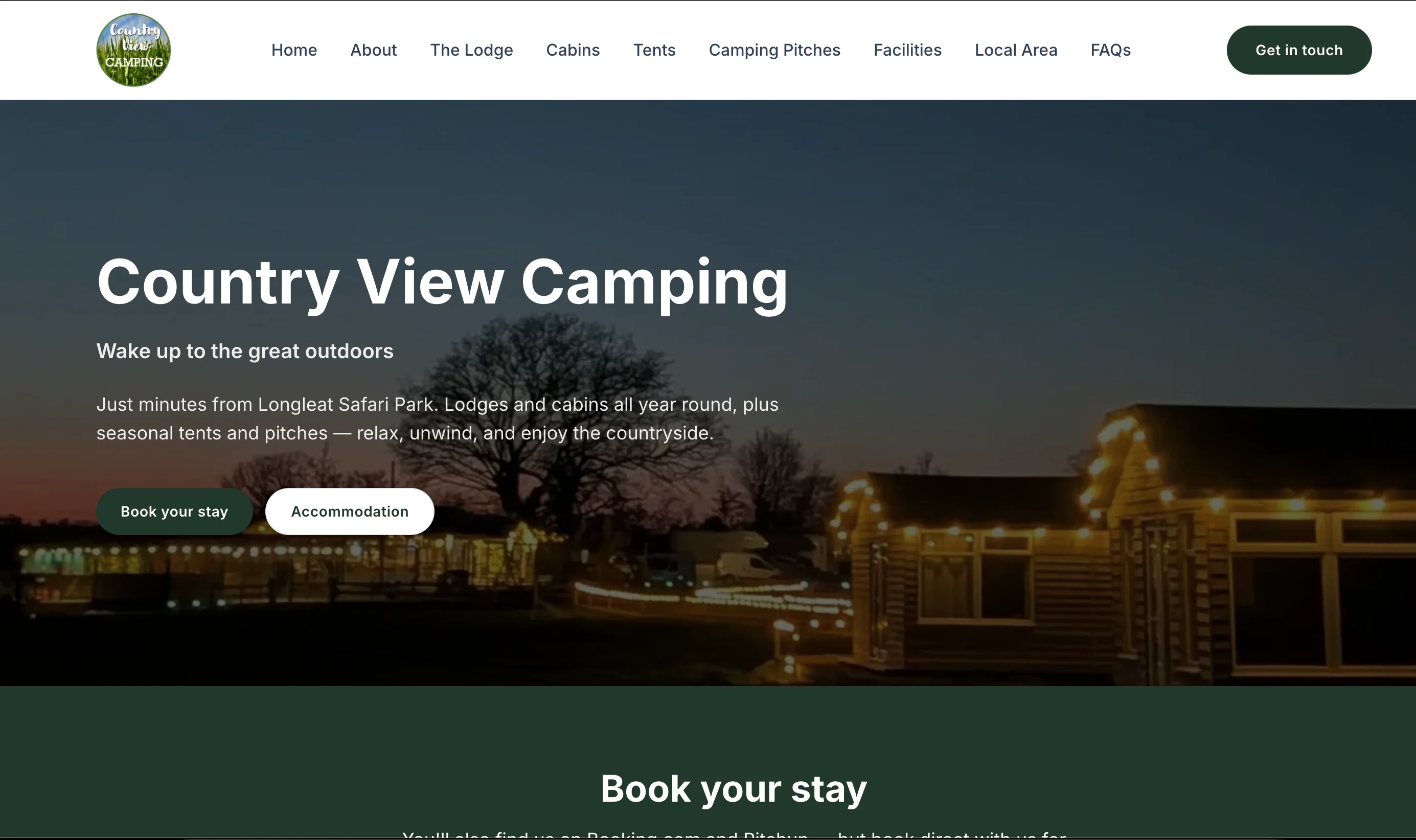Country View Camping, an example of our Showcase plan